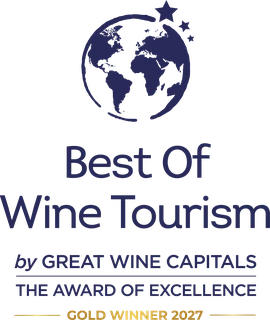 Best Of Wine Tourism 2027 Gold Winner badge, Great Wine Capitals Global Network