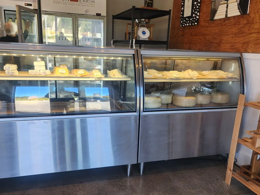 Cheese counter at a Hawke's Bay artisan food producer visited on the Artisan Producers Tour