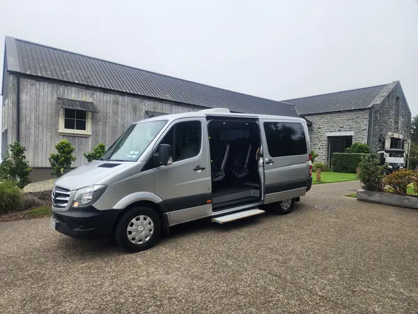Premium-specification Mercedes-Benz Sprinter with its side door open